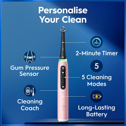 Oral-B iO Series 5 Electric Toothbrush in Pink – view 3