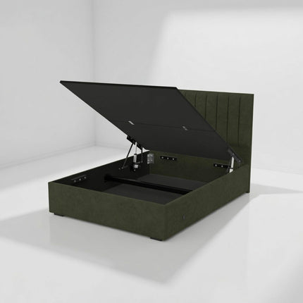 Highgrove Swift Green Fabric Full Ottoman Bed Frame in 3 Sizes – view 5