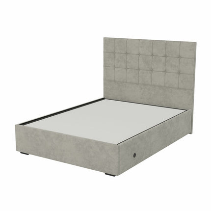Highgrove Kavalan Stone Fabric Full Ottoman Bed Frame in 3 Sizes – view 3
