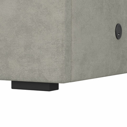 Highgrove Kavalan Stone Fabric Full Ottoman Bed Frame in 3 Sizes – view 6