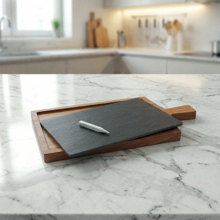 BirdRock Home Slate & Acacia Serving Board – view 3