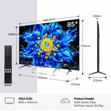 TCL 85P8L-UK 85 Inch Mini LED Smart TV – view 2