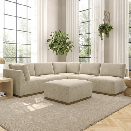 Henredon Murphy Beige 6 Piece Modular Fabric Sofa – view 3