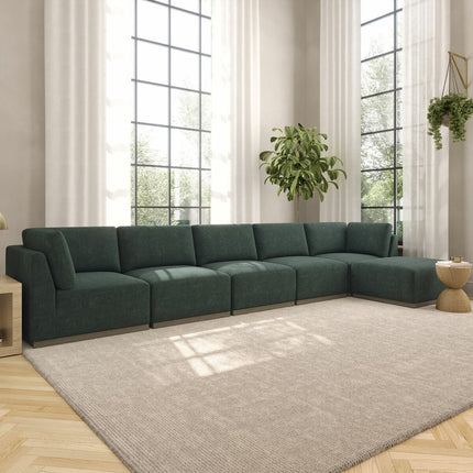 Henredon Murphy Green 6 Piece Modular Fabric Sofa – view 4