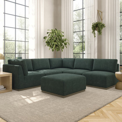 Henredon Murphy Green 6 Piece Modular Fabric Sofa – view 3