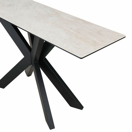 Indus Valley Arden Sand Ceramic Console Table – view 3