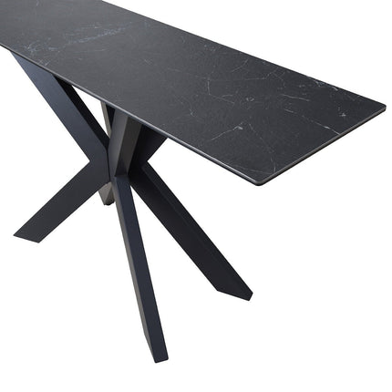 Indus Valley Arden Black Ceramic Console Table – view 3