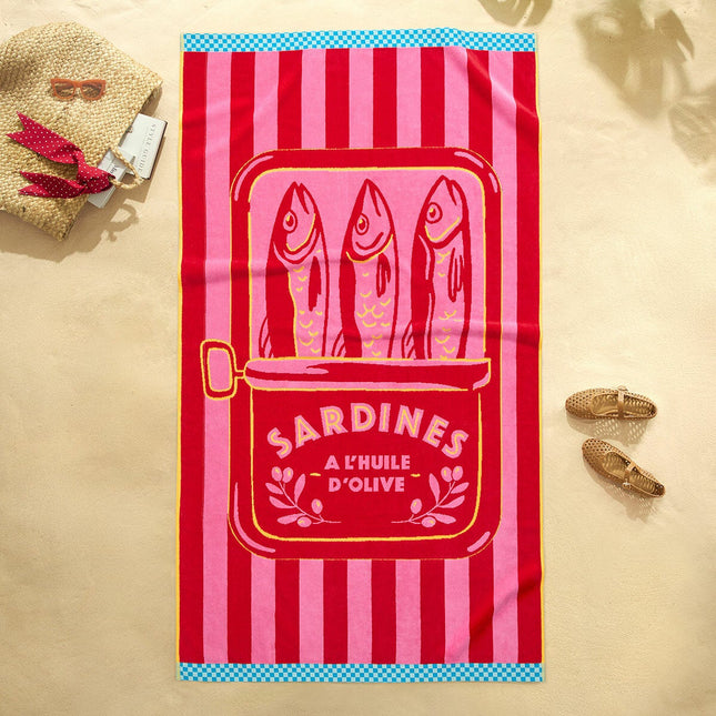 Oversized 100% Cotton Beach Towel, In 2 Designs – view 2