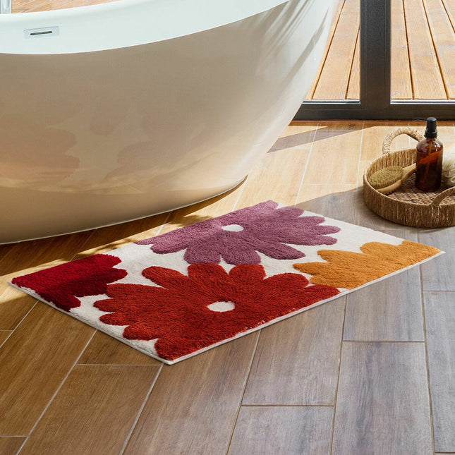 Home Inspiration Flower Bath Mat in 3 Colours, 55 x 91 cm – view 2