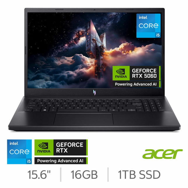 Acer Nitro V15, Intel Core i5, 16GB RAM, 1TB SSD, NVIDIA GeForce RTX 5060, 15.6 Inch Gaming Laptop, NH.QZAEK.002
