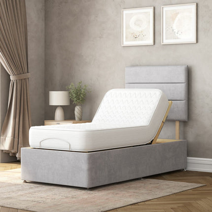 Highgrove Fenton Grey Fabric Electric Adjustable Bed Base With Medium Memory Foam Mattress – view 5
