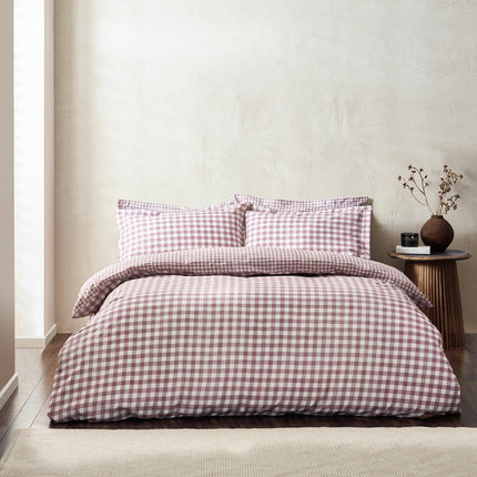 Yard Barton 100% Cotton Berry Gingham Duvet Cover Set in 4 Sizes – view 2