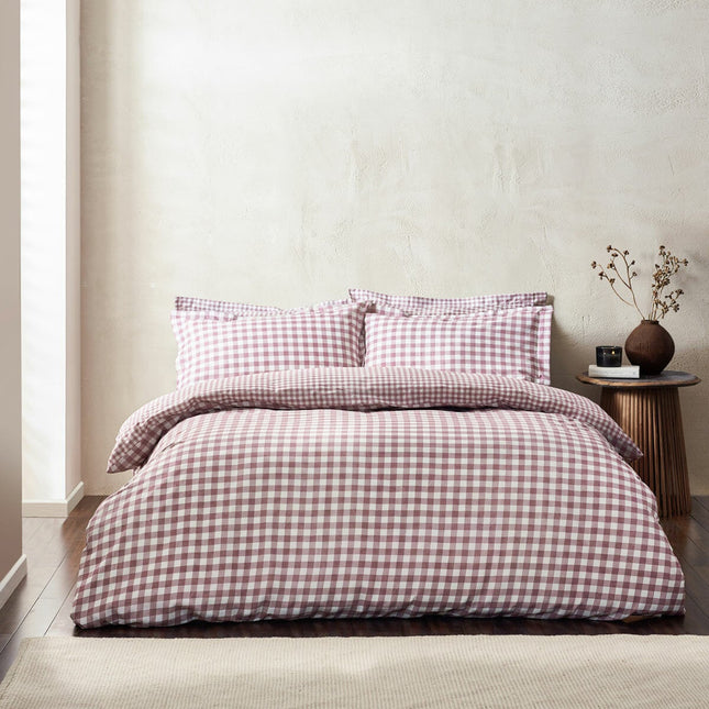 Yard Barton 100% Cotton Berry Gingham Duvet Cover Set in 4 Sizes – view 2