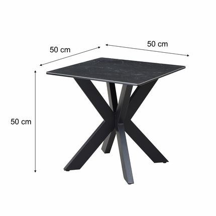 Indus Valley Arden Black Ceramic Side Table – view 2