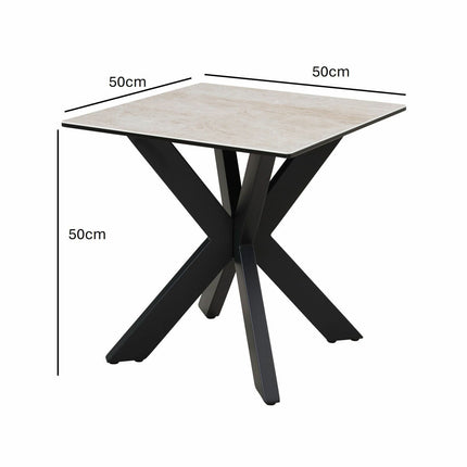 Indus Valley Arden Sand Ceramic Side Table – view 2