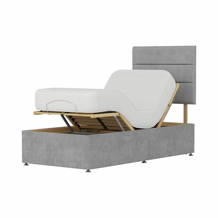 Highgrove Fenton Grey Fabric Electric Adjustable Bed Base With Medium Memory Foam Mattress – view 6