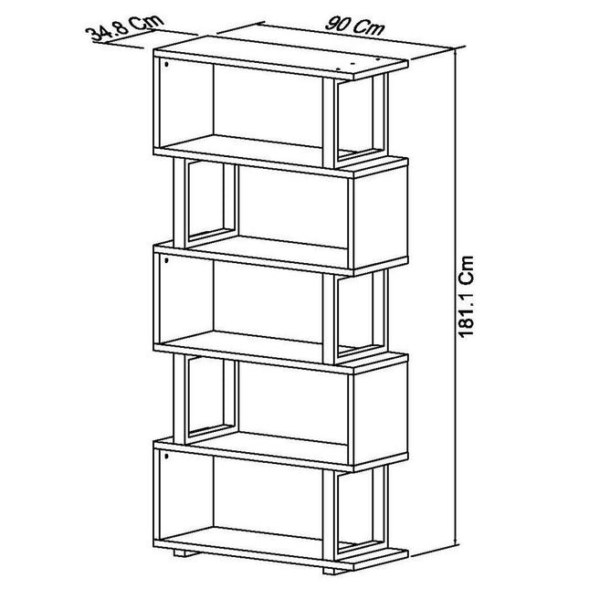 Bentley Designs Tivoli Dark Oak Open Display Bookcase – view 2