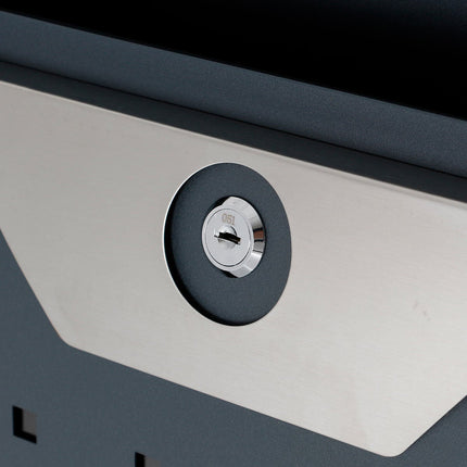 Phoenix Estilo Front Loading Letter Box MB0122KA in Graphite Grey with Key Lock – view 7