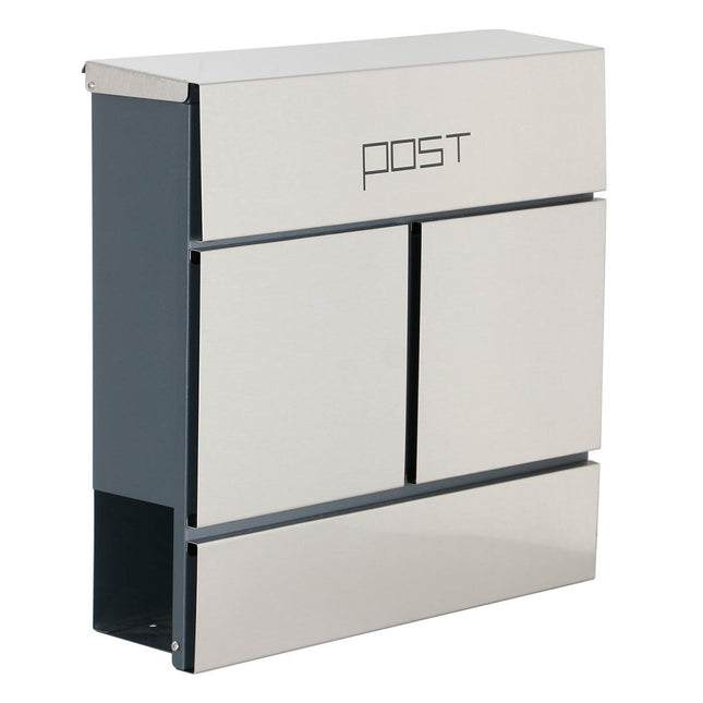 Phoenix Estilo Top Loading Letter Box MB0124KS in Stainless Steel with Key Lock