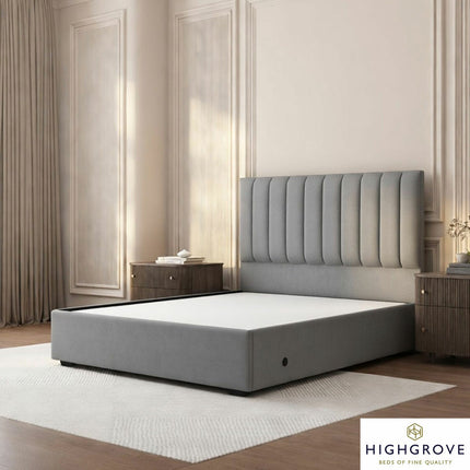 Highgrove Swift Stone Fabric Full Ottoman Bed Frame in 3 Sizes