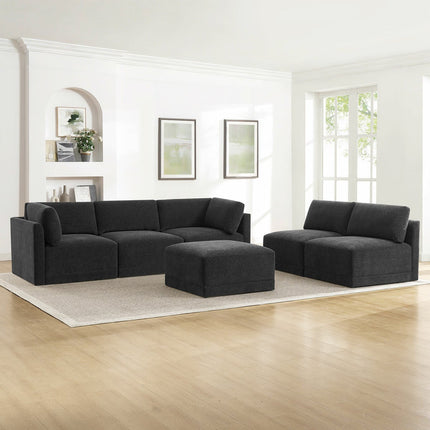 Thomasville Fallon Dark Grey 6 Piece Modular Fabric Sofa – view 5