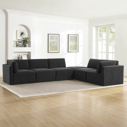Thomasville Fallon Dark Grey 6 Piece Modular Fabric Sofa – view 6