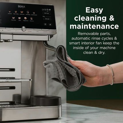 Ninja AE1001UK AutoBarista Automatic Espresso Machine in Stainless Steel – view 8