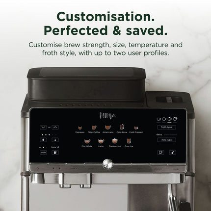 Ninja AE1001UK AutoBarista Automatic Espresso Machine in Stainless Steel – view 4