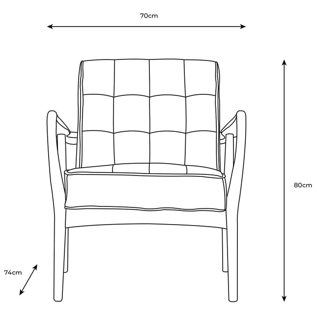 Gallery Humber Vintage Brown Leather Armchair – view 2