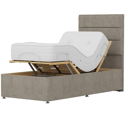 Highgrove Radnor Taupe Fabric Electric Adjustable Bed Frame with 1000 Spring Count Long Single Mattress in 2 Firmness Ratings – view 6