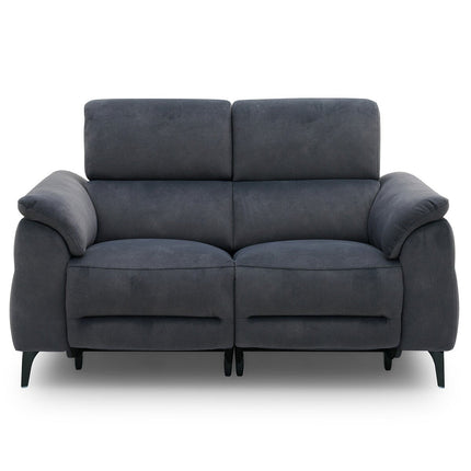 Apex Black Fabric Power Reclining 2 Seater Sofa with Power Head Tilt – view 6