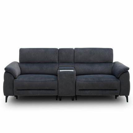 Apex Black Fabric Power Reclining Large 2 Seater Sofa with Power Head Tilt & Smart Screen – view 6