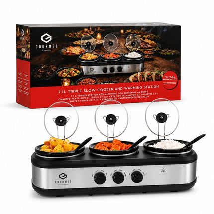 SensioHome Gourmet Triple Slow Cooker & Warming Station 7.1L – view 2