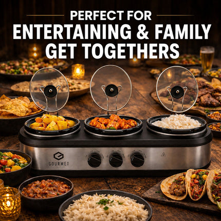 SensioHome Gourmet Triple Slow Cooker & Warming Station 7.1L – view 4