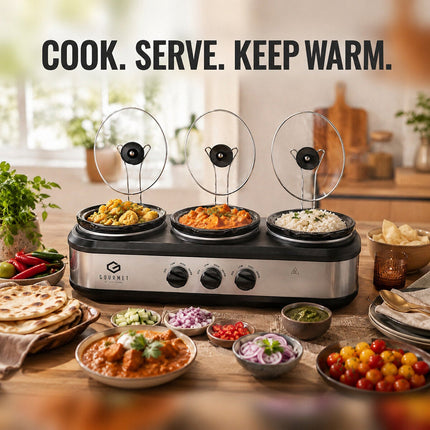 SensioHome Gourmet Triple Slow Cooker & Warming Station 7.1L – view 5
