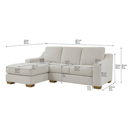 Thomasville Dillard Grey Fabric Corner Sofa – view 2