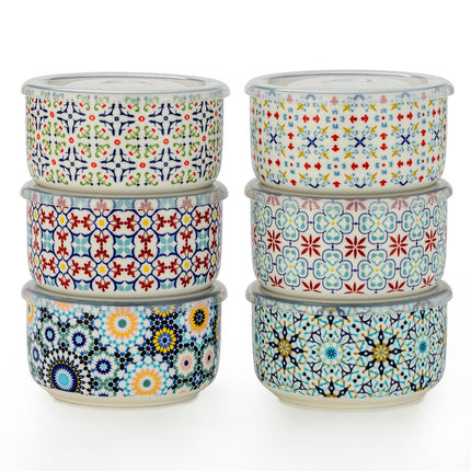Signature Stoneware Bowls with Lids, 6 Pack – view 5