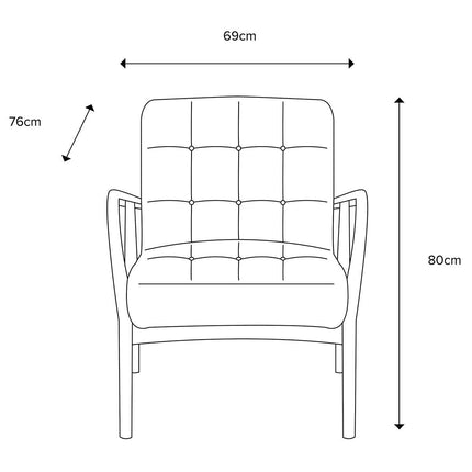 Gallery Humber Natural Faux Sheepskin Armchair – view 2