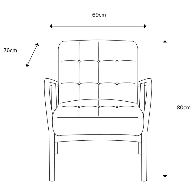 Gallery Humber Natural Faux Sheepskin Armchair – view 2