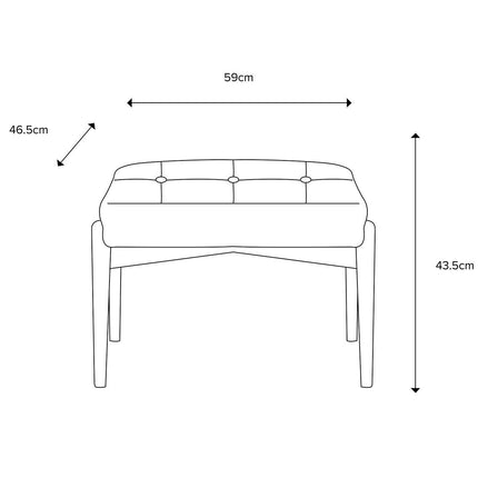 Gallery Humber Natural Faux Sheepskin Footstool – view 2