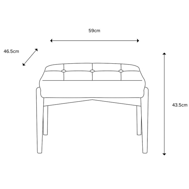 Gallery Humber Natural Faux Sheepskin Footstool – view 2
