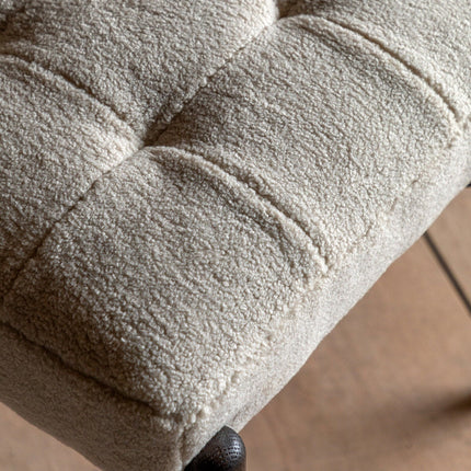 Gallery Humber Natural Faux Sheepskin Footstool – view 3