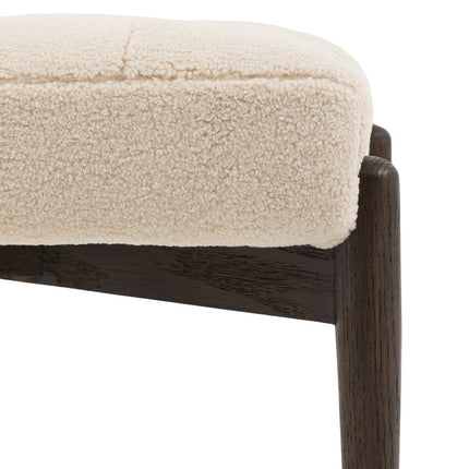 Gallery Humber Natural Faux Sheepskin Footstool – view 4