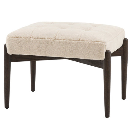 Gallery Humber Natural Faux Sheepskin Footstool – view 5