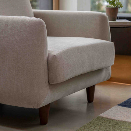 Gallery Oakwood Natural Fabric Armchair – view 3