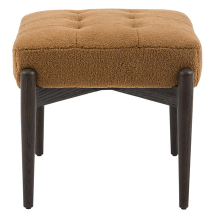 Gallery Humber Orange Faux Sheepskin Footstool – view 6