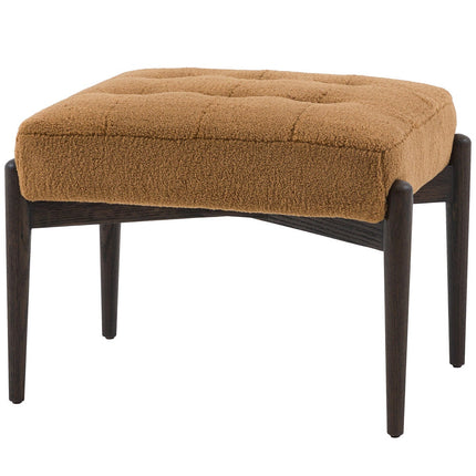 Gallery Humber Orange Faux Sheepskin Footstool – view 5