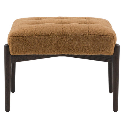 Gallery Humber Orange Faux Sheepskin Footstool – view 7