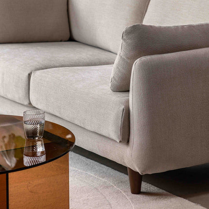Gallery Oakwood Natural 3 Seater Fabric Sofa – view 5