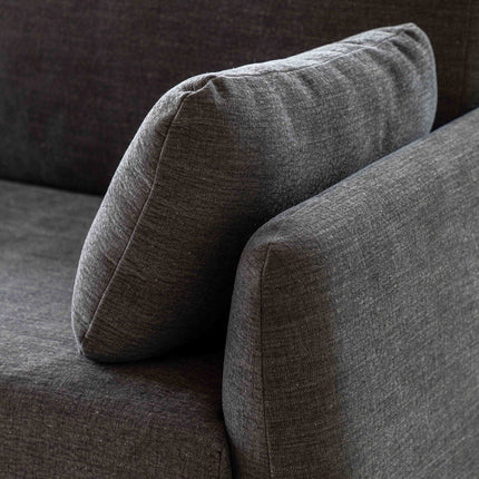 Gallery Oakwood Dark Grey 3 Seater Fabric Sofa – view 6